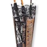 Wooden and Wrought Iron Umbrella Stand