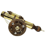 Wood handicrafts Pure Wood Brass Cannon Tope