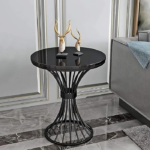 Metal Round Coffee Table Side Table Modern Home Decor Tea End Table For Living Room Bedroom And Balcony
