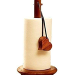 Wooden Brown Kitchen Tissue Roll Holder & Toilet Paper Holder, Brown