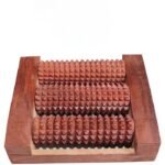 Wooden Pain Relief Acupressure Massager & Roller with 3 Rollers and Acupressure