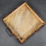 Pakka Mango Wood Tray, Nested Handmade & Handcrafted Square Serving Platter