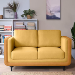 2 Seater Dual Tone Luxury Sofa (Fabric, Trippy Yellow)