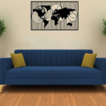 Fenton 3 Seater Sofa Set for Living Room (Blue Colour) Premium Fabric Sofa