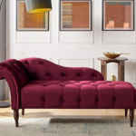 Lounge Couch Sofa for Living Room, Office (Burgundy)