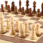 Wooden Handcrafted Foldable Magnetic Chess Board Set with Magnetic Pieces and Extra Queens for 2 Players Kids and Adults (18x18 Inches, Brown)