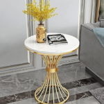 Metal Round Coffee Table Side Table Modern Home Decor Tea End Table For Living Room Bedroom And Balcony