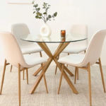Round Glass Top Pedestal Dining Set