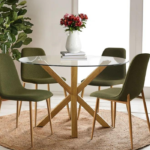Round Glass Top Pedestal Dining Set