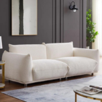 W Lambs Wool Upholstered 3 Seater Sofa