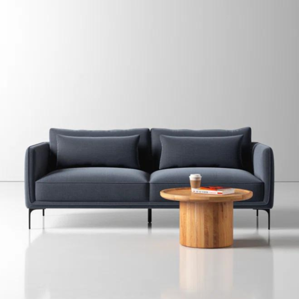 Rae Upholstered Sofa (Dark Blue)