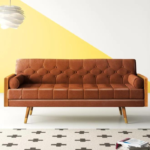 Bel-Air  Upholstered Sofa (Brown Leather)