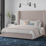 Upholstered Wingback Bed