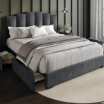 Upholstered Wingback Bed