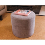 Upholstered Pouf (Purple)