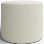 Upholstered Pouf (Beige) (Polyster)