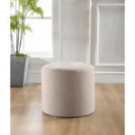 Upholstered Pouf (Light Brown) (Polyster)
