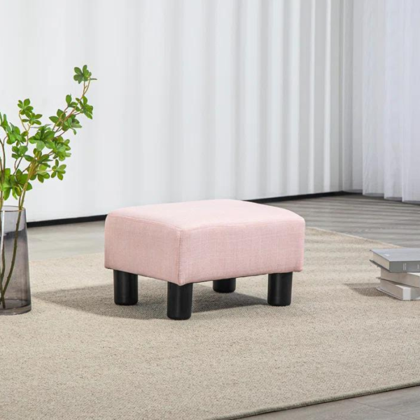 Upholstered Ottoman (Pink)