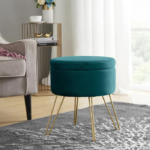 Velvet Ottoman (Teal)