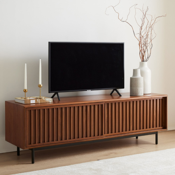 Mid-Century Modern Teak Console – Stylish and Functional
