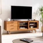 Refined Teak Wood Console – Sleek and Elegant for Contemporary Homes