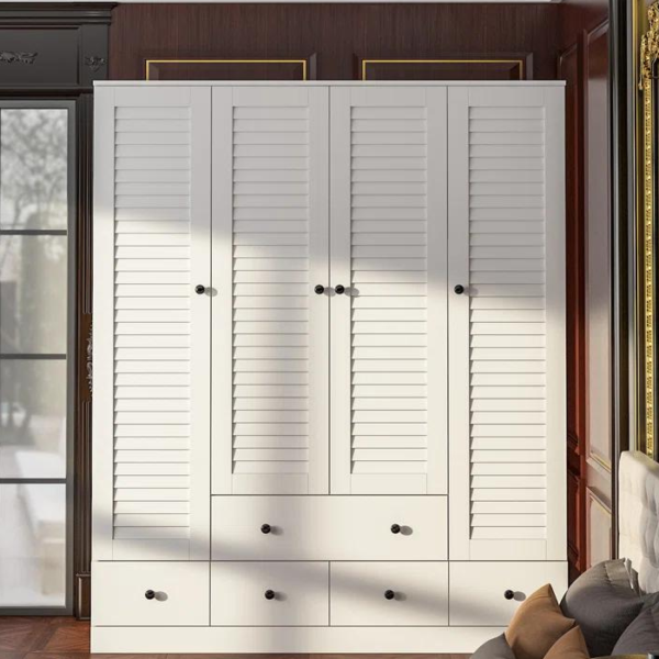 Contemporary 4-Door Wardrobe – Spacious and Stylish
