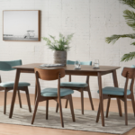 Refined Dining Solid Wood Table and Chairs