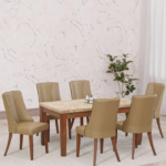 Mid-Century Modern Chic Wooden Dining Set