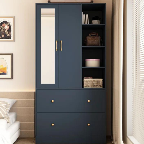 Modern Wardrobe with Mirror  – Perfect for Small Spaces