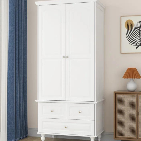 Elegant Wooden Wardrobe – Clean Lines and Ample Storage