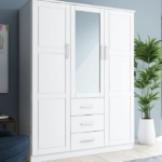 Contemporary Wardrobe with Glossy Finish and Ample Storage