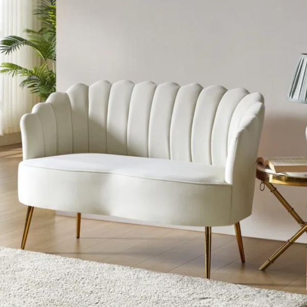 Plush Velvet 2-Seater Loveseat – Luxurious Comfort
