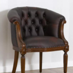 Classic Wooden Hand-Carved Chair: Artistry Meets Comfort