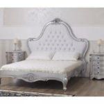 Opulent Hand-Carved Double Bed: A Masterpiece of Elegance