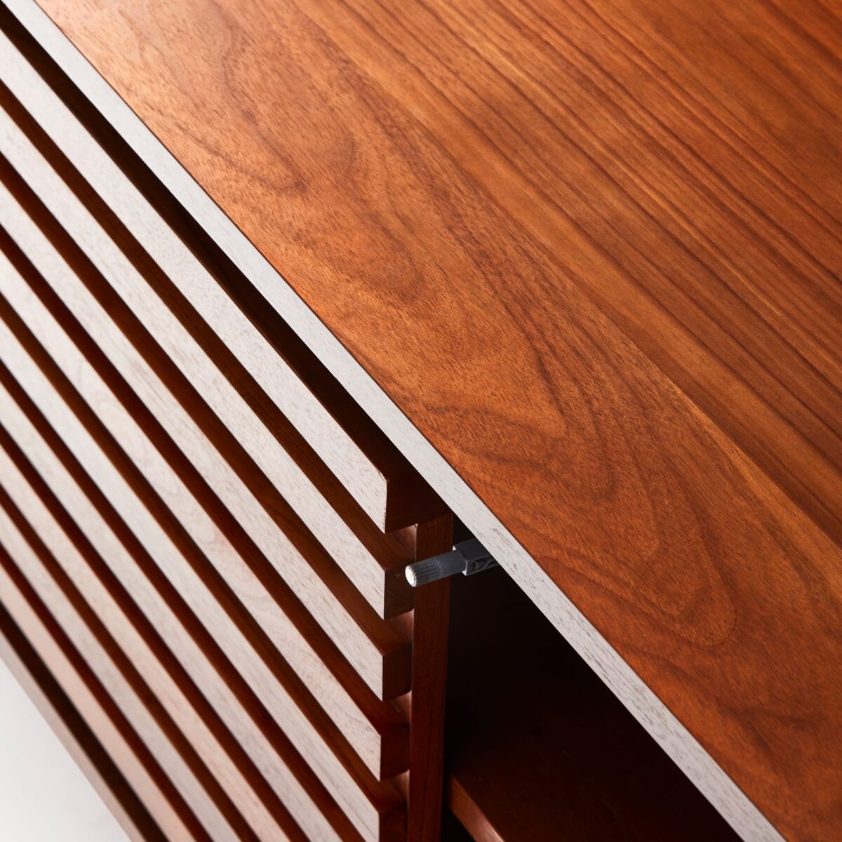 Teak Console Table with Storage – Modern Rustic Charm - Image 4