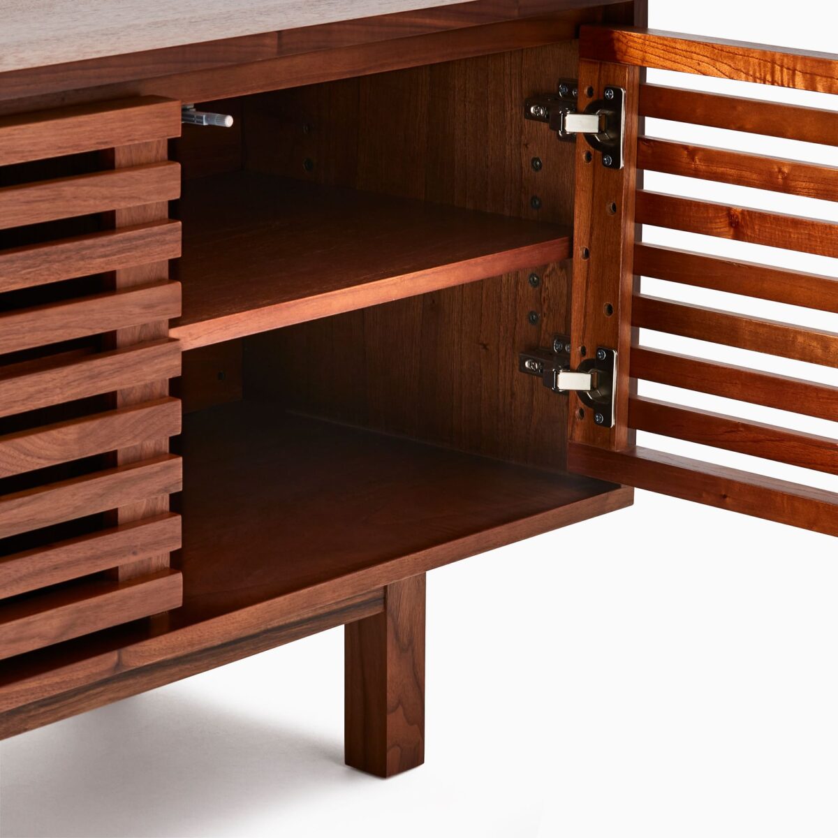 Teak Console Table with Storage – Modern Rustic Charm - Image 5