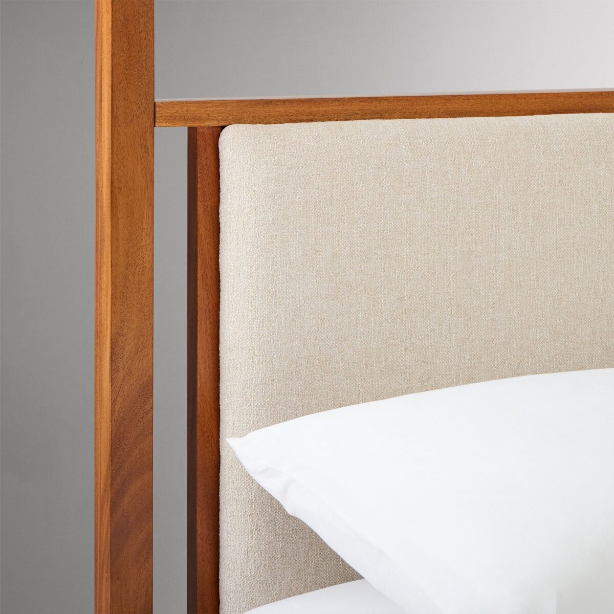 Scandinavian-Style Teak Bed Frame – Clean Lines and Warm Finish - Image 2
