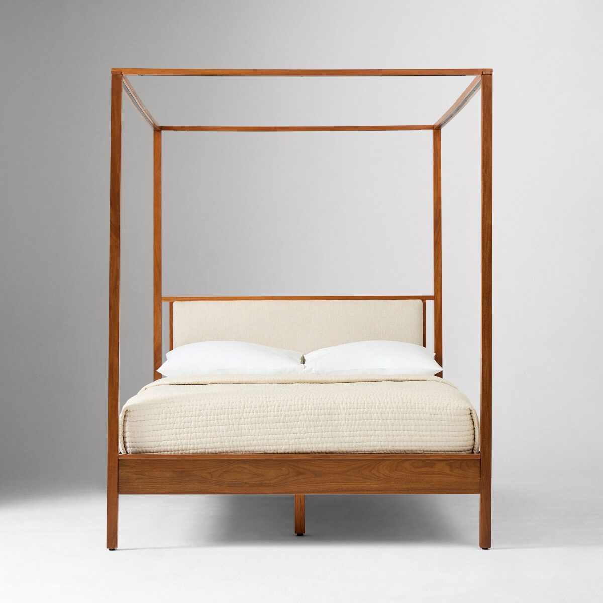 Scandinavian-Style Teak Bed Frame – Clean Lines and Warm Finish - Image 4