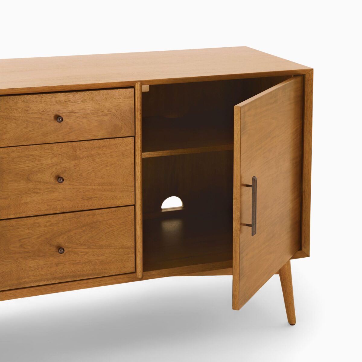 Contemporary Teak Console Table – Natural Wood Finish - Image 2