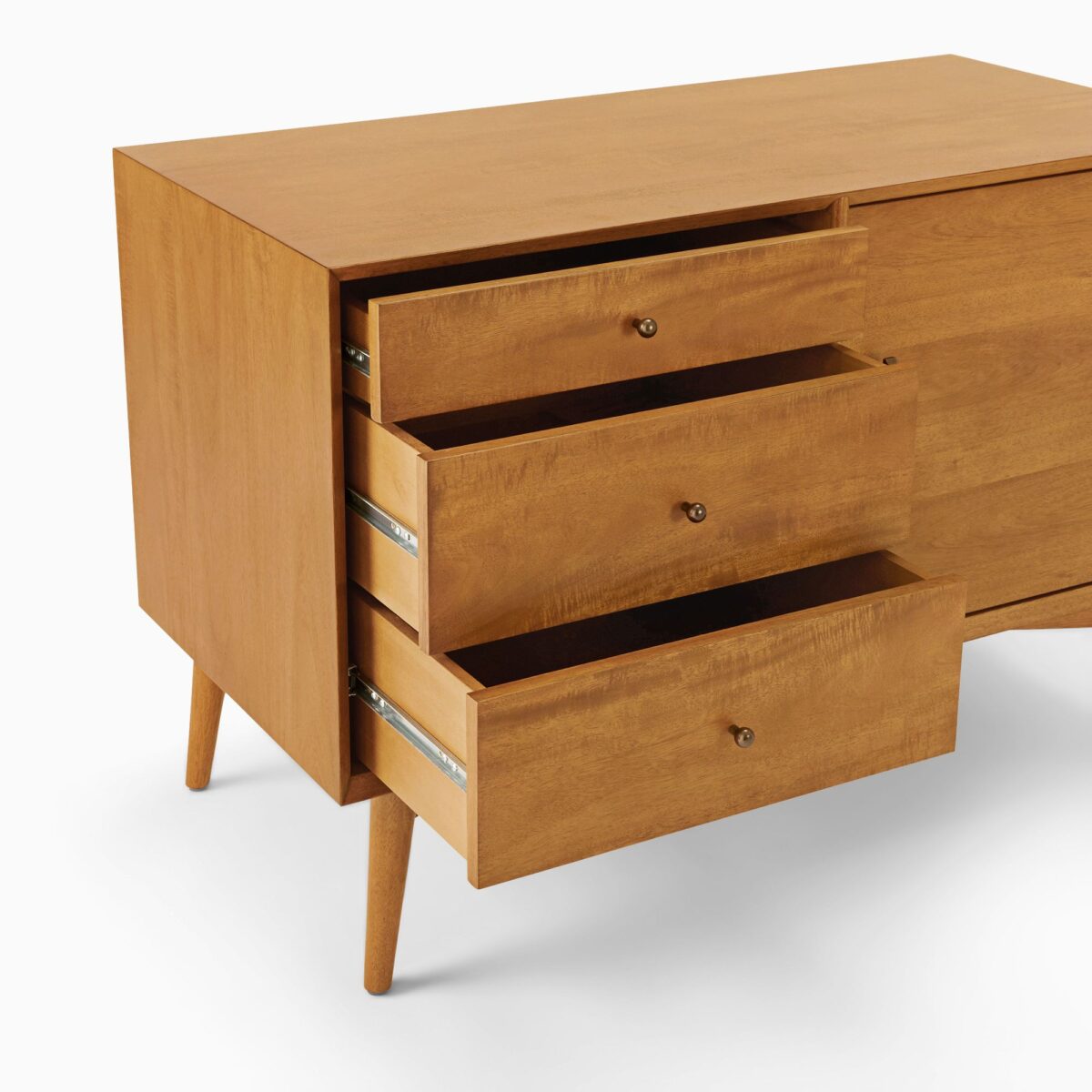 Modern Teak Wood Console with Clean Lines - Image 5