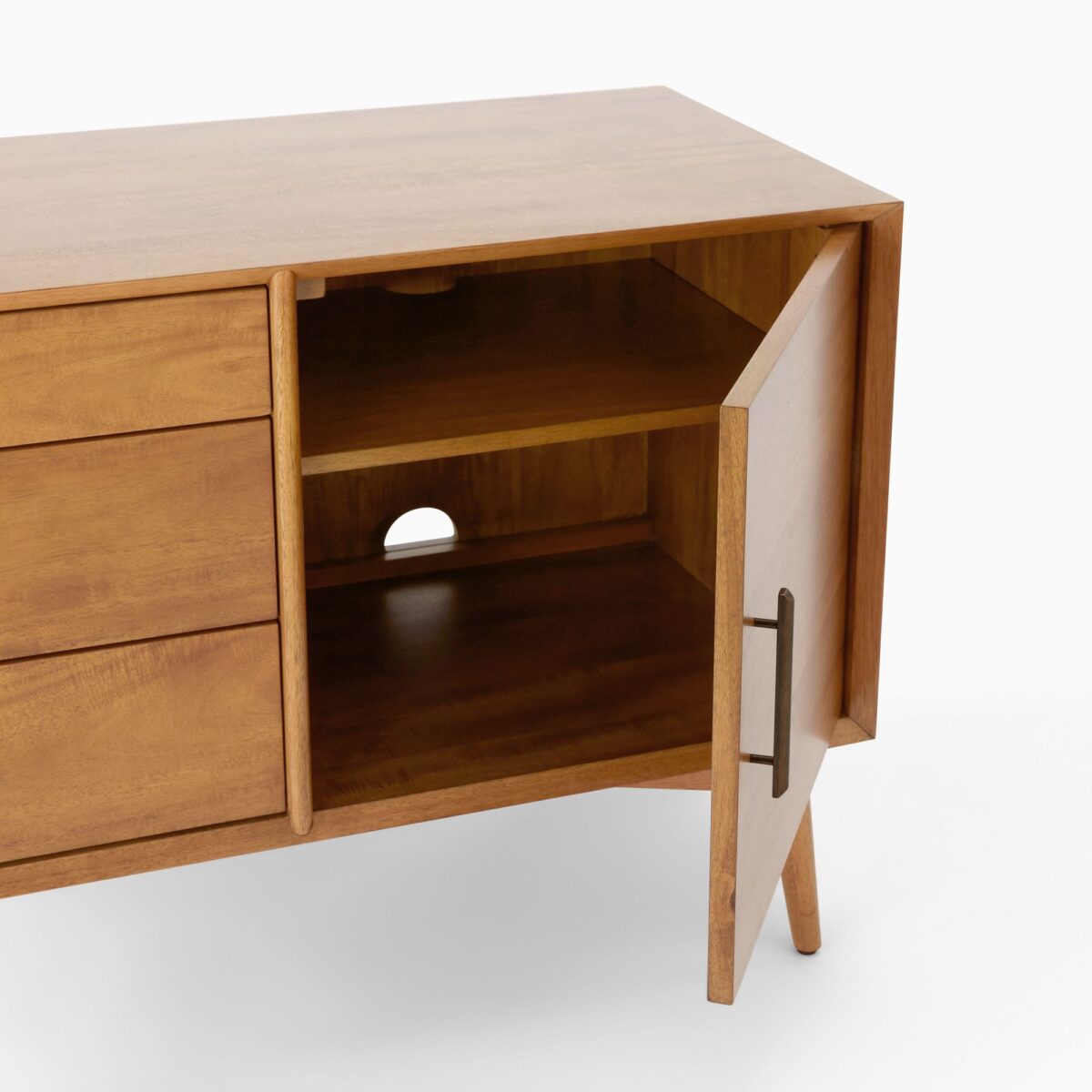 Modern Teak Wood Console with Clean Lines - Image 6