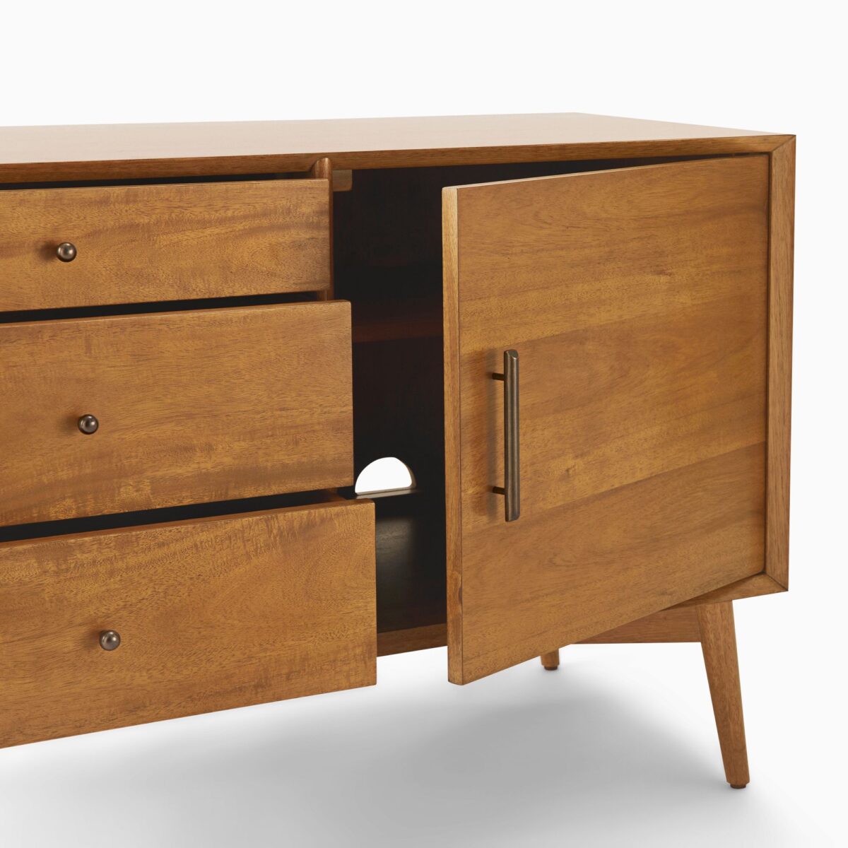 Modern Teak Wood Console with Clean Lines - Image 7