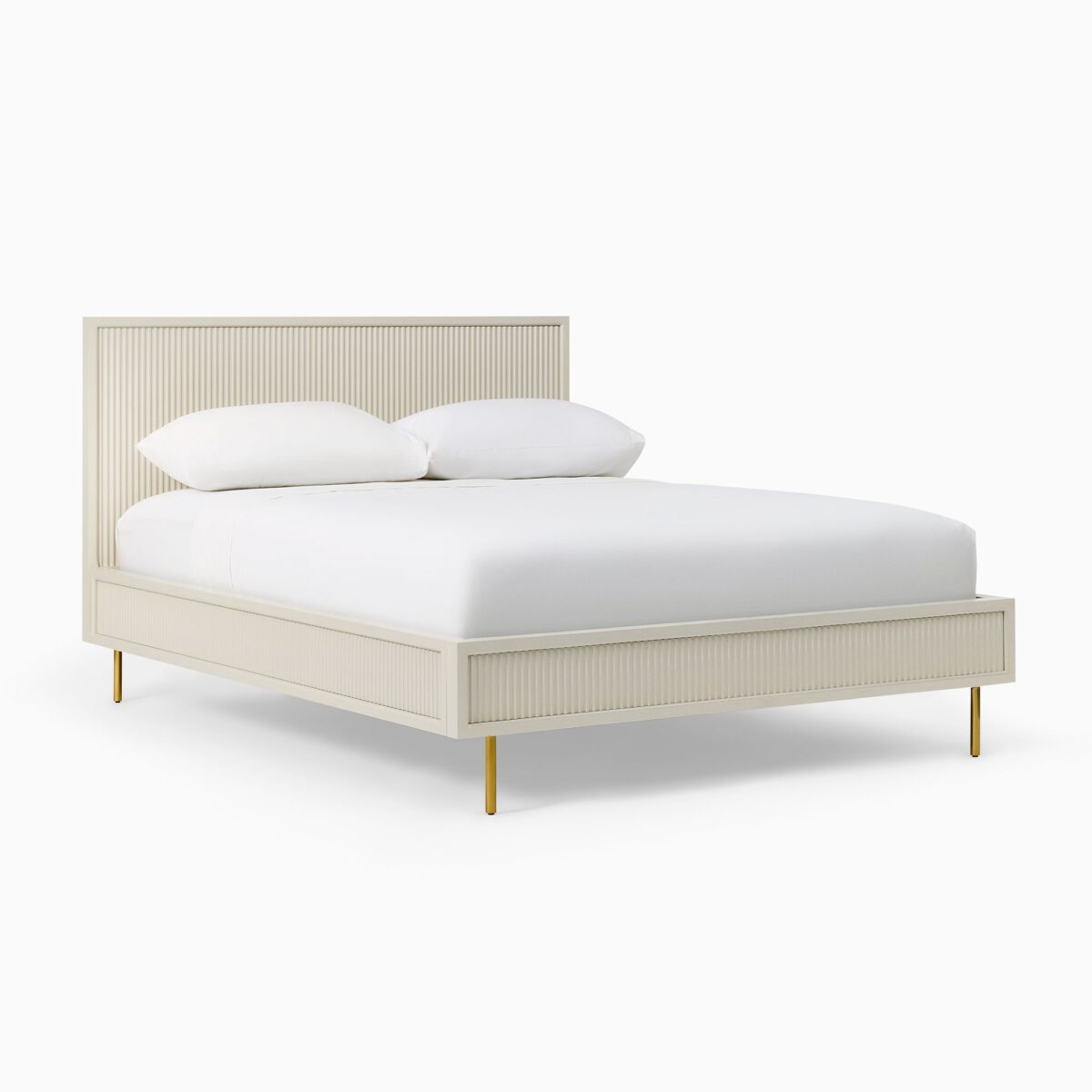 Teak Wood Low-Profile Bed – Vintage Mid-Century Charm - Image 3
